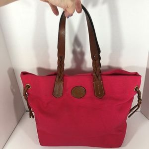 Dooney & Bourke Shopper Fuchsia Pink Canvas Tote